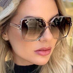 Minimalist Brown Square Sunnies Sunglasses